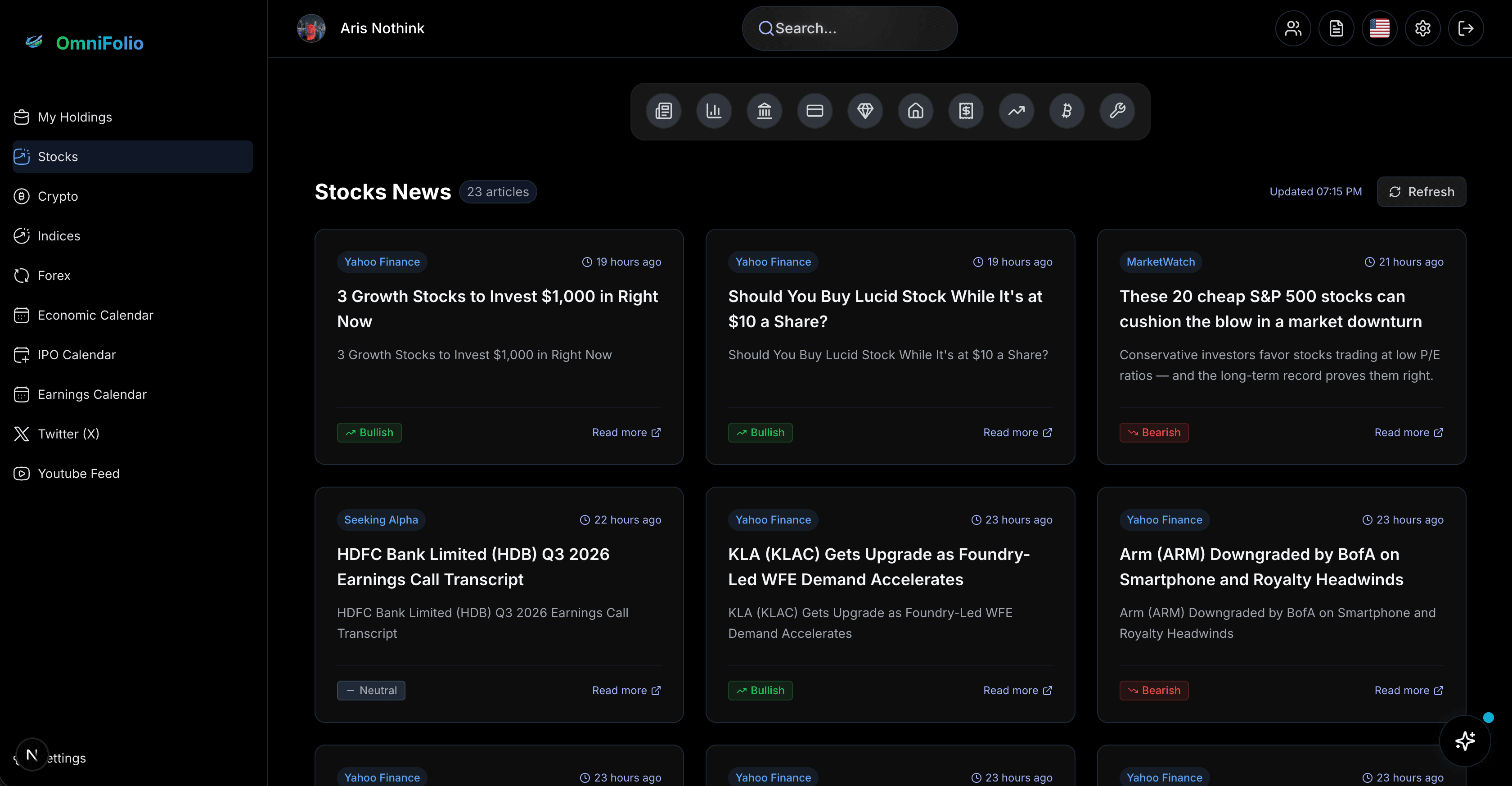 Live Market News Feed